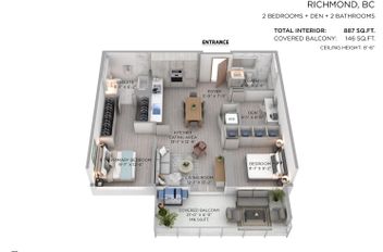 611 8611 Hazelbridge Way Richmond, Richmond Apartments for sale, MLS® R3003395